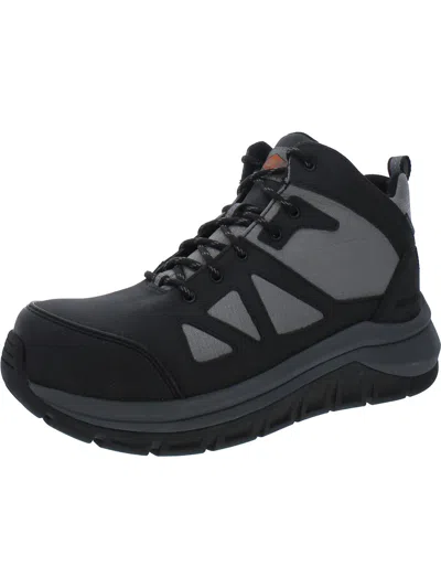 Merrell Fullbench Speed Mid Mens Leather Carbon Fiber Toe Work & Safety Boots In Black