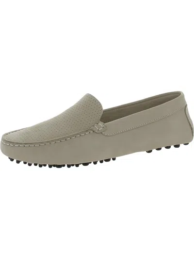 Massimo Matteo Womens Leather Loafers In Grey