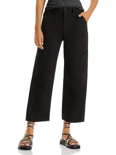 Agolde Womens High Rise Utility Cargo Pants In Black
