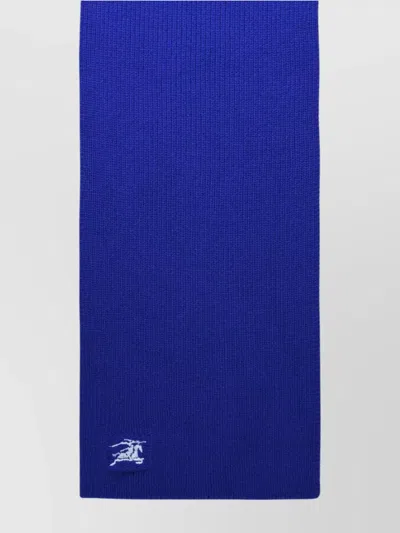 Burberry Ribbed Scarf In Blue
