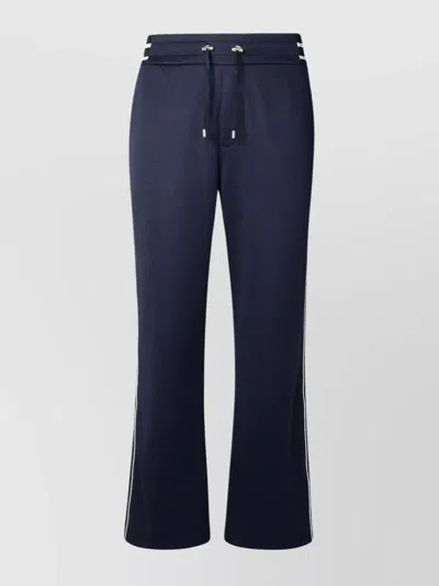Balmain Cotton-blend Relaxed Sweatpants In Blue