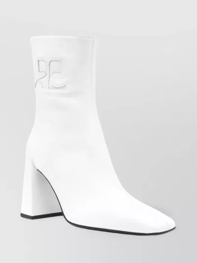 Courrèges Short Boots With Elastic Panels And Block Heel