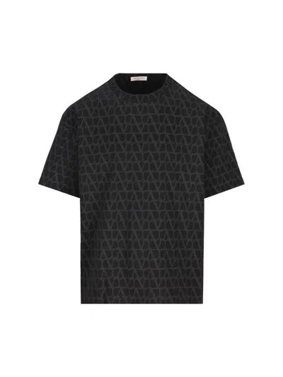 Valentino Garavani T-shirt And Polo In Black
