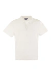Vilebrequin Men Linen Jersey Polo Shirt Solid In White
