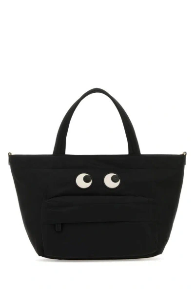 Anya Hindmarch Mini Eyes Tote Bag In Black