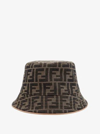 Fendi Woman Cloche Woman Brown Hats