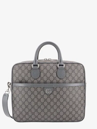 Gucci Man Ophidia Gg Man Grey Briefcases In Gray