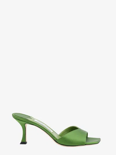 Jimmy Choo Woman Skye 70 Woman Green Sandals
