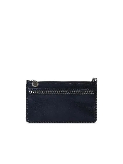 Stella Mccartney Woman  'falabella' Mini Clutch Bag In Blue Recycled Polyester