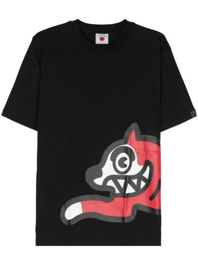 Icecream Running Dog-print Cotton T-shirt In Black