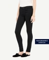 ANN TAYLOR TALL MODERN ALL DAY SKINNY JEANS IN JET BLACK,445483