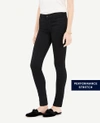 ANN TAYLOR MODERN ALL DAY SKINNY JEANS IN JET BLACK,436090