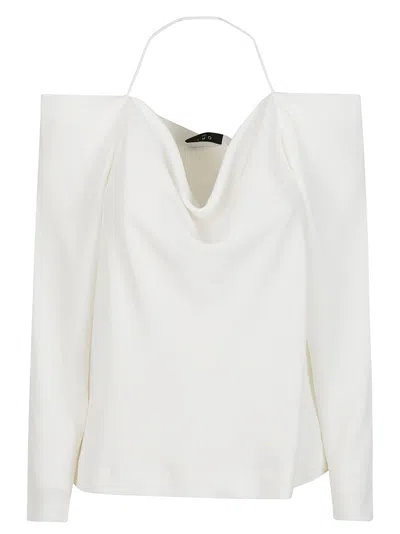 Iro Poani Off-shoulder Draped Blouse In White
