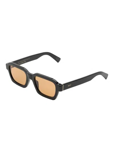 Retrosuperfuture Caro Refined Acetate Sunglasses In Black,orange