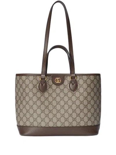 Gucci Mini Ophidia Shopping  Bags In Burgundy