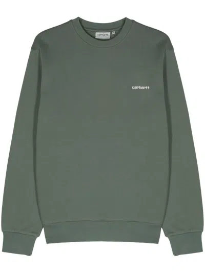 Carhartt Logo Cotton Blend Sweatshirt In Green