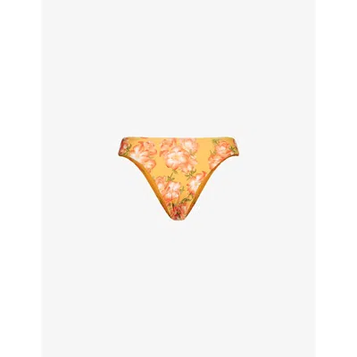 Monday Swimwear Womens Field Of Dreams Byron Floral-pattern Stretch-recycled Nylon Bikini Bottoms