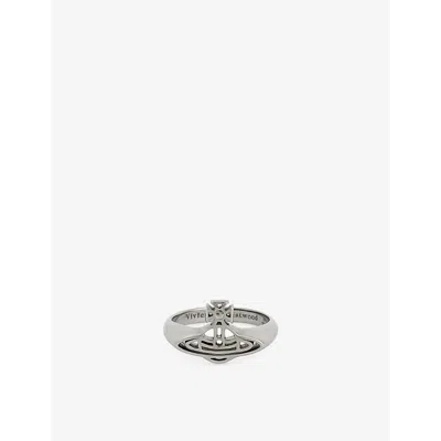 Vivienne Westwood Mens Ruthenium Avon Orb Ruthenium-plated 925 Sterling Silver Ring