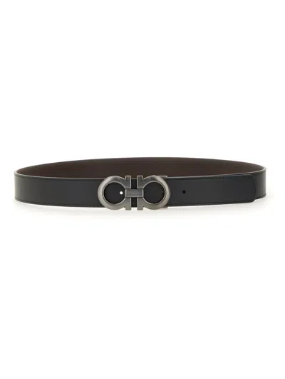 Ferragamo Reversible Belt Hooks Accessories In Black