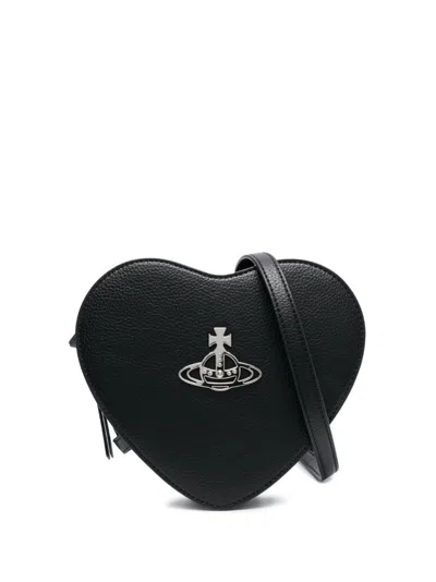Vivienne Westwood Louise Heart Crossbody Bag In Black
