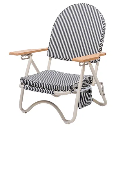 Business & Pleasure Co. Pam Chair In Laurens Navy Stripe