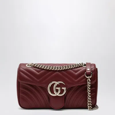 Gucci Gg Marmont Rosso Ancora Small Shoulder Bag In Red