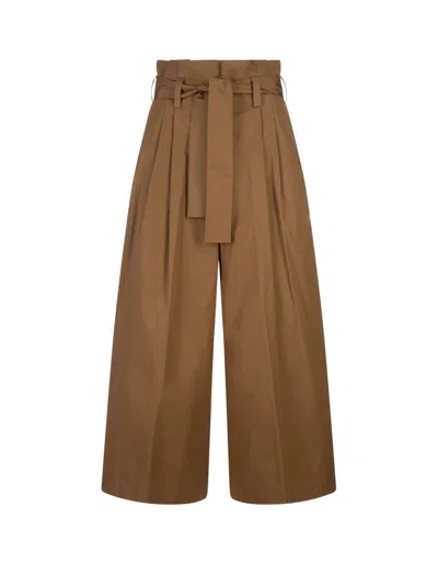 Aspesi Brown Wide Trousers With Belt