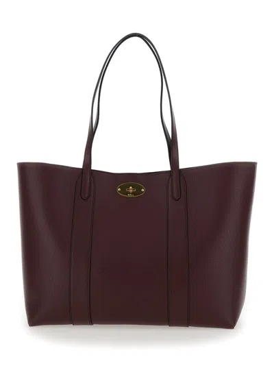 Mulberry Bayswater Tote Small Classic Grain In Bordeaux