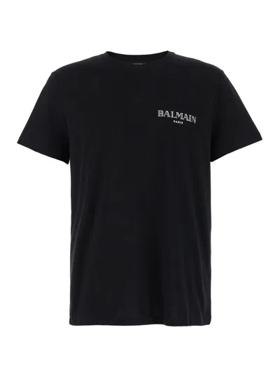 Balmain Silver  Vintage T-shirt - Classic Fit In Black