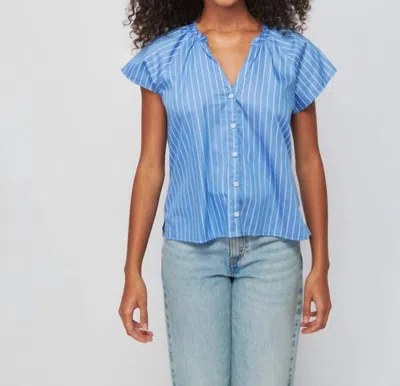Nation Ltd Ginny Girly Easy Blouse In Blue