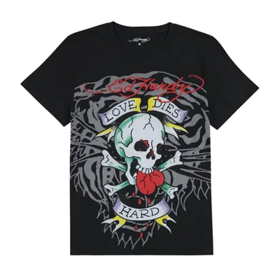 Ed Hardy Men's Love Skull T-shirt In Faded Black