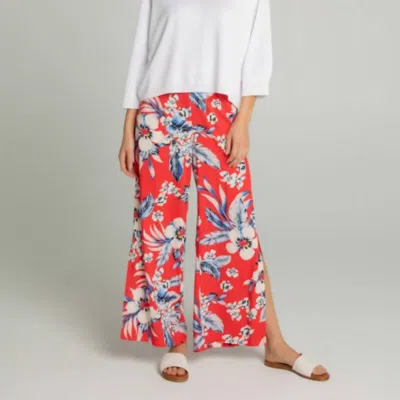 Gabby Isabella Palazzo Pant In Red Floral In Multi