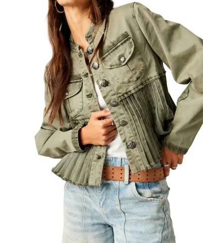 Free People Cassidy Jacket In Military In Green