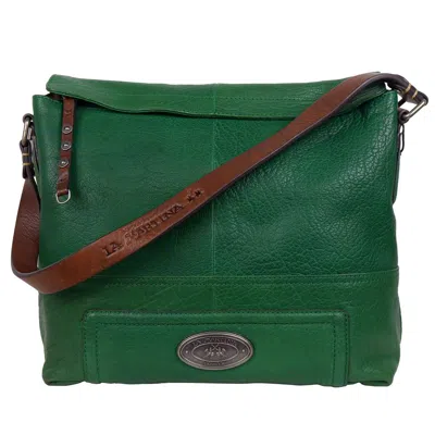 La Martina Green Leather Crossbody Bag