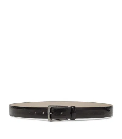 Brunello Cucinelli Leather Belt In Black