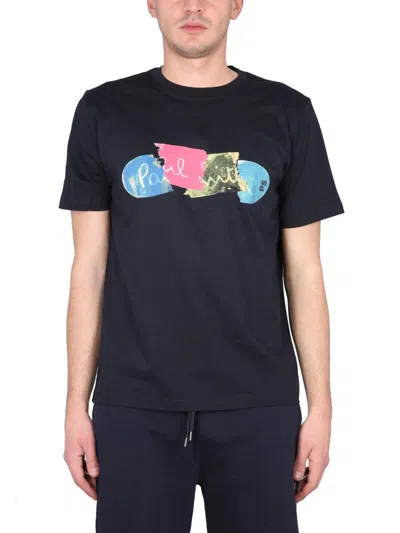 Ps By Paul Smith Ps Paul Smith Logo Print T-shirt In Blue