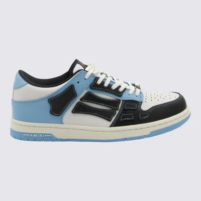 Amiri Blue Leather Sneakers In Air Blue