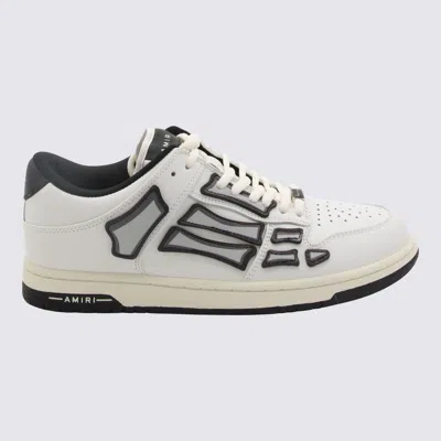 Amiri White And Black Leather Sneakers