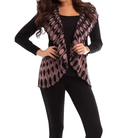 Angel Polka Dot Signature Wrap W/ Pin In Black/pink In Multi