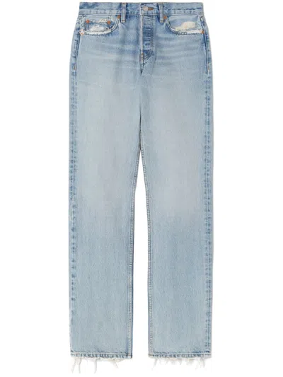 Re/done Easy Straight Jeans In Blue