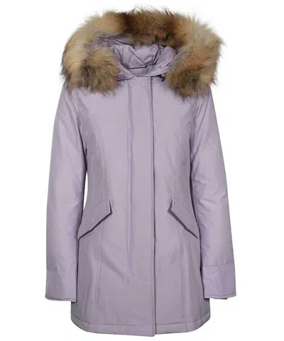 Woolrich Hooded Parka In Lilac