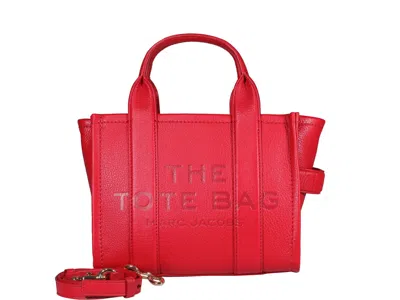Marc Jacobs The Leather Mini Tote Bag In Red