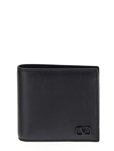 Valentino Garavani Leather Wallet In Black