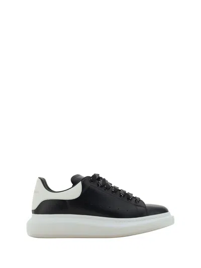 Alexander Mcqueen Leather Trainers Rubber Sole In Black