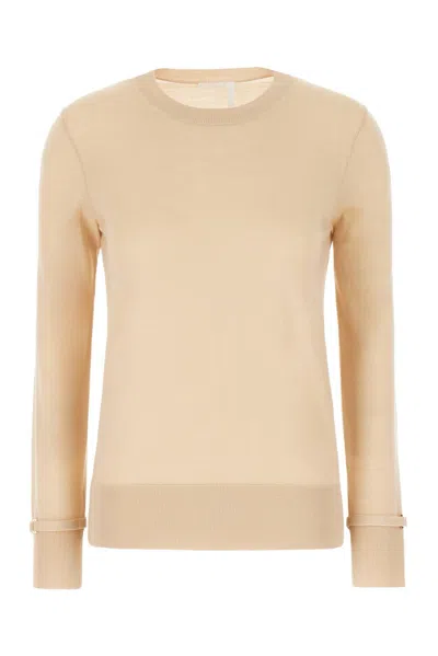 Chloé Crewneck Knitted Jumper In Hot Sand