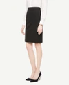 Ann Taylor The Petite Seamed Pencil Skirt In Seasonless Stretch In Black