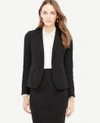 Ann Taylor The Petite One-button Blazer In Seasonless Stretch In Black