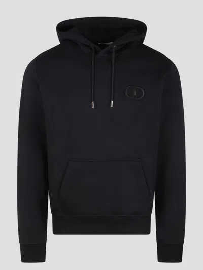 Dior Homme Cd Icon Drawstring Hoodie In Black