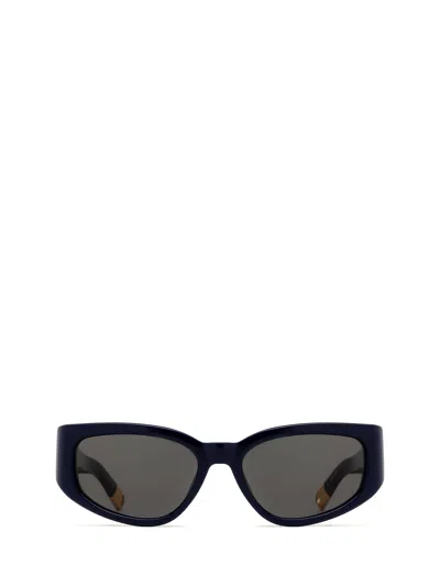 Jacquemus Rectangular Frame Sunglasses In Navy
