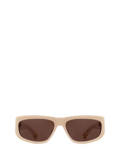 Jacquemus Rectangle Frame Sunglasses In Cream